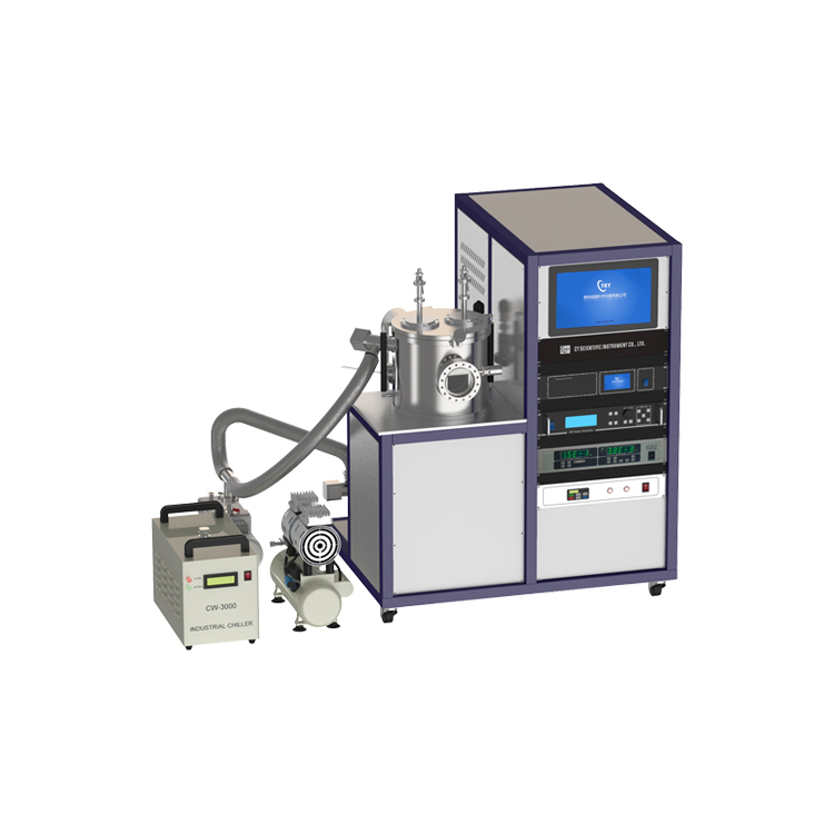 Dual-target magnetron sputtering coater (with RF&DC power supply) CY-MSH300-II-RFDC-SS