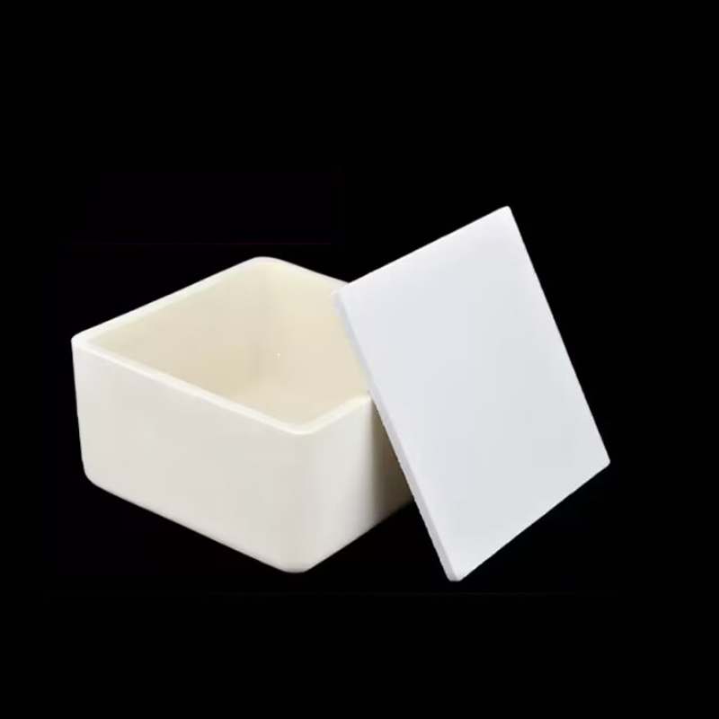 Alumina Boat Saggar with Cover 100x100x55 mm