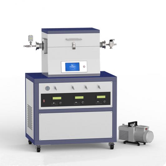 1200℃ single heating zone low vacuum CVD system with 3-channel mass flow meter CY-O1200-50IT-3Z-LV