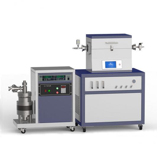 1200℃ single heating zone high vacuum CVD system with 3-channel float flowmeter to supply gas CY-O1200-50IT-3F-HV
