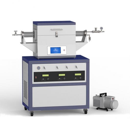 1200℃ two heating zone low vacuum CVD system with 3-channel mass flow meter CY- O1200-50IIT-3Z-LV