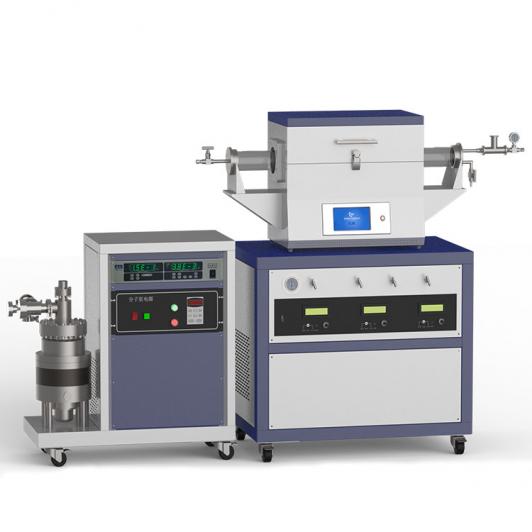 1200℃ two heating zone high vacuum CVD system with 3-channel mass flow meter CY-O1200-50IIT-3Z-HV