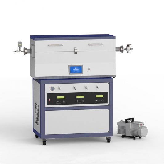 1200℃ three heating zone low vacuum CVD system with 3-channel mass flow meter CY- O1200-50IIIT-3Z-LV