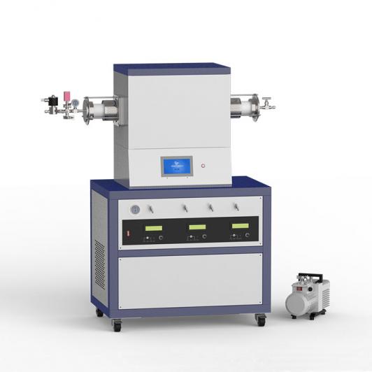 1500℃ single heating zone low vacuum CVD system with 3-channel mass flowmeter CY-O1500-60IT-3Z-LV