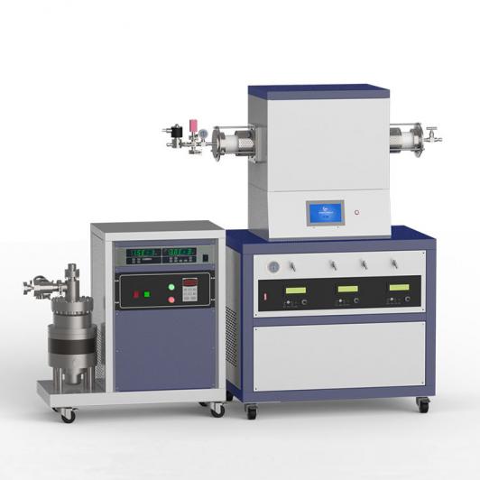 1500℃ single heating zone high vacuum CVD system with 3-channel mass flow meter CY-O1500-60IT-3Z-HV