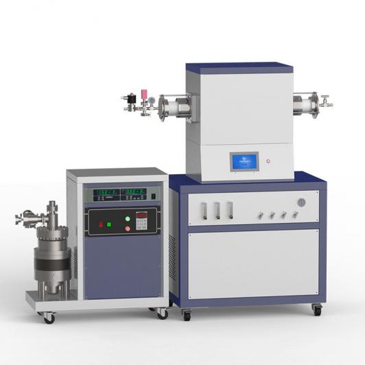 1500℃ single heating zone high vacuum CVD system with 3-channel float flow meter to supply gas CY-O1500-60IT-3F-HV