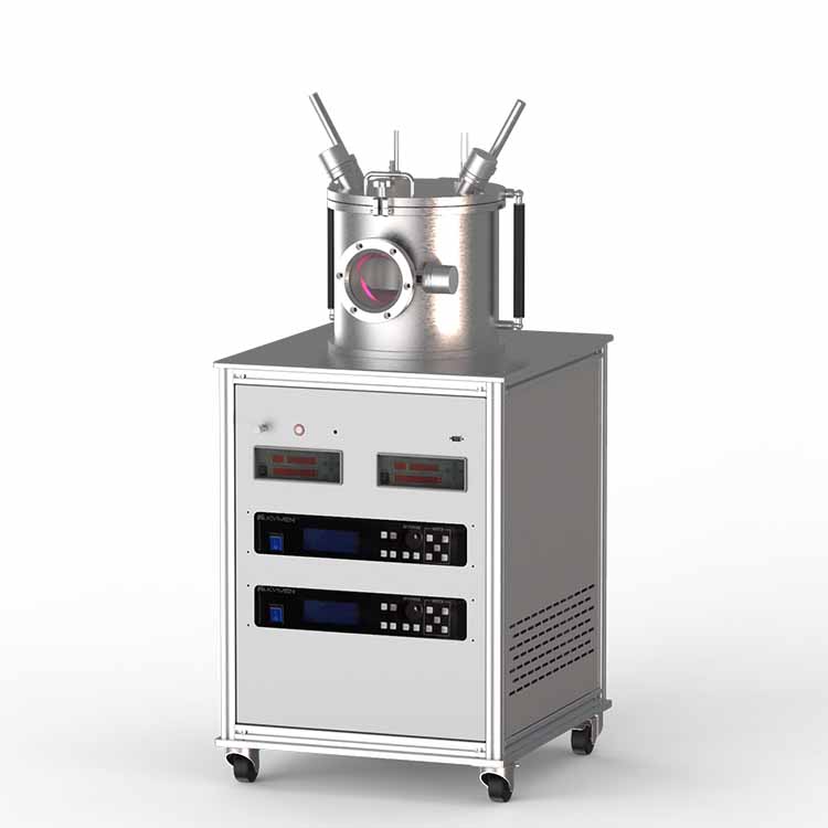 Dual-target RF magnetron sputtering coater with two film thickness gauges CY-MSV300-II-RFRF-SS
